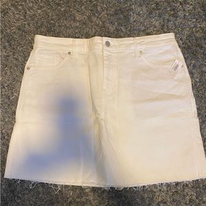 White Denim Jean Skirt